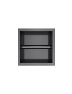 Hotbath &MORE Inbouw nis & borstelgarnituur 90x16x12,6cm Geborsteld Zwart PVD