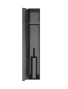 Hotbath &MORE Inbouw reserverol houder voor 6 rollen 74x20.9x14cm Geborsteld Gunmetal PVD