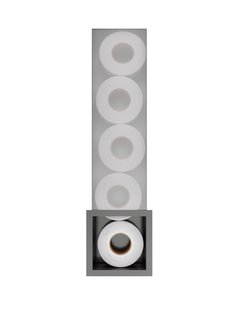 Hotbath &MORE Inbouw reserverol houder voor 6 rollen 16x60x14cm Geborsteld Gunmetal PVD