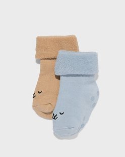 HEMA Babysokken terry middenblauw (middenblauw)