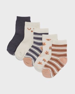 HEMA Babysokken uilen - 5 paar beige (beige)