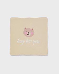 HEMA Tegel 10x10cm keramiek teddybeer &apos;hug for you&apos; beige