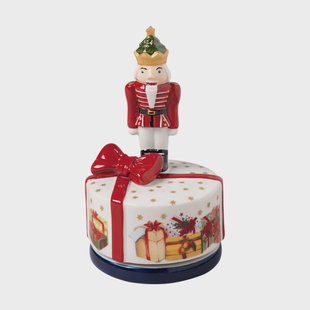 Villeroy & Boch Nostalgic Melody speeldoos notenkraker Wit-rood