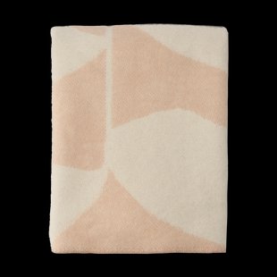 Scandi Living Leaf wollen plaid 130x180 cm Peach