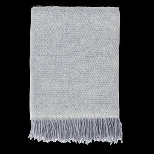 Scandi Living Sandstone wollen plaid 130x180 cm Indigo blauw