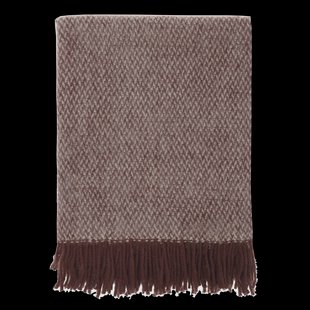 Scandi Living Sandstone wollen plaid 130x180 cm Burgundy