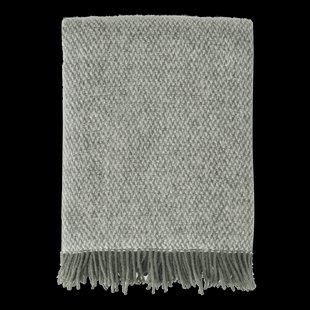 Scandi Living Sandstone wollen plaid 130x180 cm Khaki groen