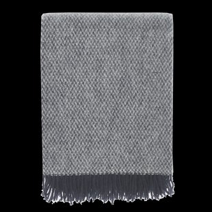 Scandi Living Sandstone wollen plaid 130x180 cm Blauwgrijs Melange