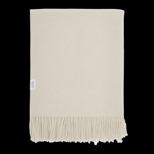 Scandi Living Sandstone wollen plaid 130x180 cm Creme