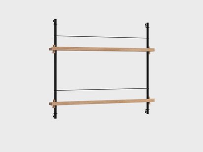 Moebe - Magazine Shelving 65 Plank Oak/Black