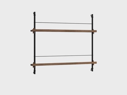 Moebe - Magazine Shelving 65 Plank Smoked Oak/Black