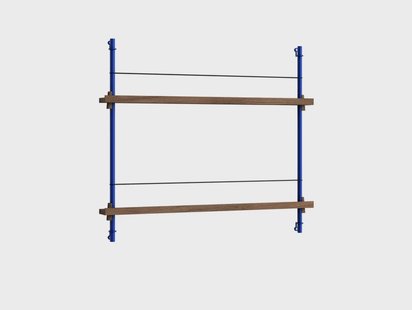 Moebe - Magazine Shelving 65 Plank Smoked Oak/Deep Blue