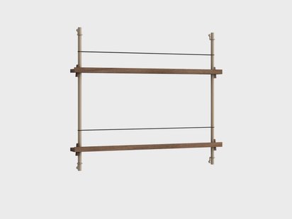 Moebe - Magazine Shelving 65 Plank Smoked Oak/Warm Grey