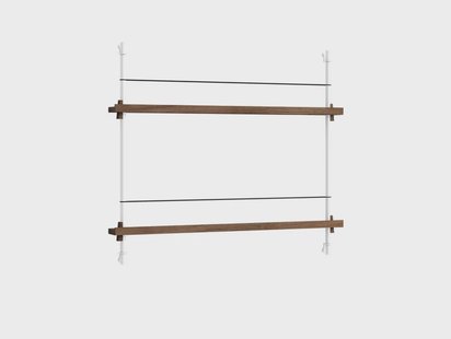 Moebe - Magazine Shelving 65 Plank Smoked Oak White