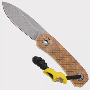 Knafs (Neder)Lander 4, Stroopwafel Scales, Knivesandtools Exclusive vaststaand mes, Ben Petersen design