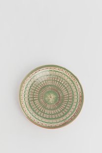 Groene keramische serveerschaal