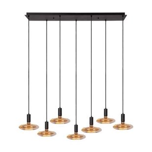 Hanglamp Hanoi - Zwart - Incl 7 Lichtbronnen - 110 x 31 cm - Dimbaar