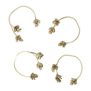 Ferm Living Forest Servetringen - Set van 4 - Brass