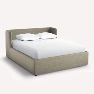 Kofferbed in linnen met ophefbare lattenbodem, Robwig