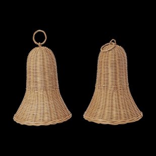Ferm Living Braided bells kersthanger 20 cm 2-pack Natural
