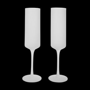 Ferm Living Ripple Champagne flutes champagneglazen 15 cl 2-pack Frosted