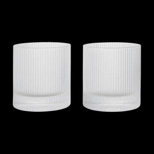 Ferm Living Ripple tumbler glas 25 cl 2-pack Clear