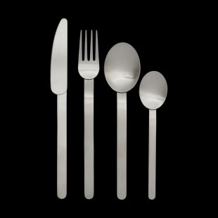 Ferm Living Stelo bestekset 4-delig Brushed Stainless Steel