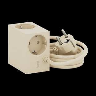 Kord Cuboid stopcontact 2 m Pearled Ivory
