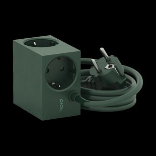 Kord Cuboid stopcontact 2 m Dark Green