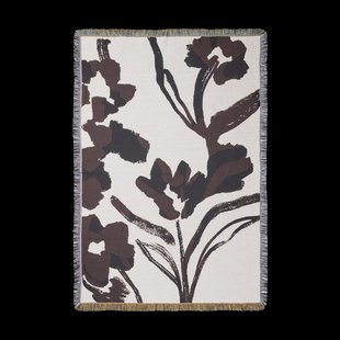 Ferm Living Cilla tapestry plaid 120x170 cm Off-white-Dark grape