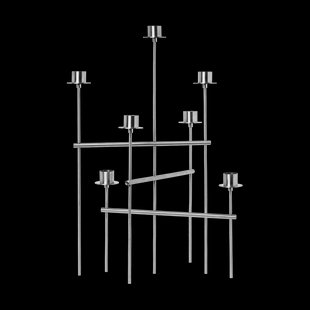 Ferm Living Elysia kandelaar Brushed stainless steel