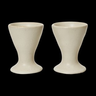 Ferm Living Flow eierdop 2-pack Off-white speckle