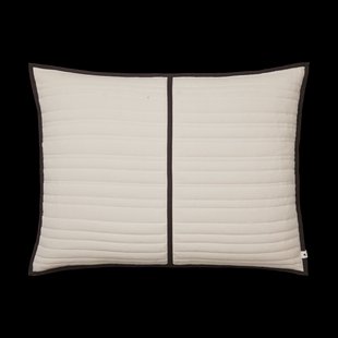 Ferm Living Vari doorgestikt kussen 60x80 cm Natural-dark chocolate