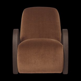 Ferm Living Buur lounge chair devoré velvet Rust