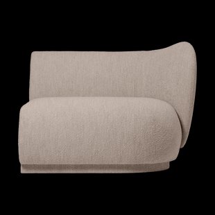 Ferm Living Rico bankmodule armrest R Soft Bouclé Natural