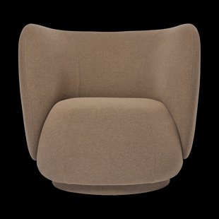 Ferm Living Rico lounge chair fauteuil swivel Autum-0361 Dark Sand