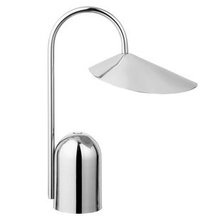 Ferm Living Arum Portable Tafellamp LED Oplaadbaar Roestvrij Staal