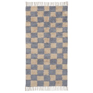 Ferm Living Mara Washable Vloerkleed 80x150 Mist Blue/Warm Sand