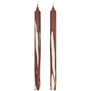 Ferm Living Dryp Kaarsen Set Van 2 Dark Chocolate