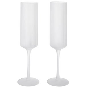 Ferm Living Ripple Champagneglazen Flutes Set Van 2 Frosted