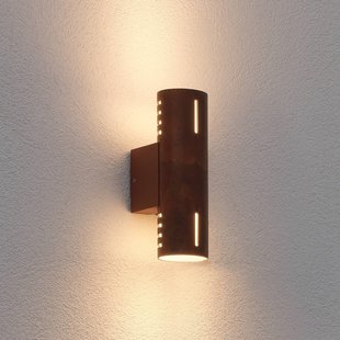 Konstsmide Buitenwandlamp Cuneo, roestkleurig, 25 cm, metaal, up/down