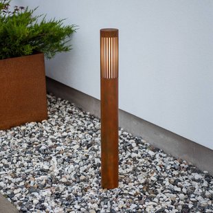 Konstsmide Tuinpadverlichting Pistoia, roestkleurig, hoogte 95 cm, metaal, IP54