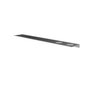 Hotbath &MORE Planchet - 80cm - inclusief bevestigings rails - 2 uitsparingen - voor zeepdispenser of beker - Geborsteld gunal PVD SH080H2BGP