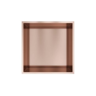 Hotbath &MORE Inbouwbox of inbouwnis - 30x30x10 - Geborsteld koper PVD BOX030BCP