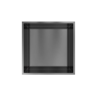 Hotbath &MORE Inbouwbox of inbouwnis - 30x30x10 - Geborsteld gunmetal PVD BOX030BGP