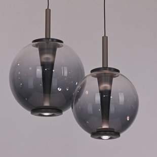 PURE LED hanglamp E-Infinity, grijs/rookgrijs, Ø 50 cm, CCT