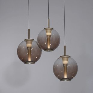 PURE LED hanglamp E-Infinity, brons/amber, Ø 50 cm, CCT