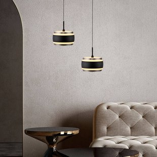 PURE LED hanglamp Falling Rings, zwart, Ø 13 cm, CCT