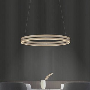 PURE LED hanglamp E-Loop brons, Ø 70 cm, aluminium, CCT