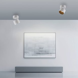 PURE LED plafondspot Cup, wit, Ø 9,5 cm, metaal